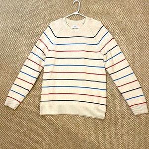 Gap men’s striped crew neck sweater, size X-Large